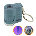 Carson MicroMini 20x Pocket Microscope for Adults – Blue with UV & LED Lights (MM-280B)