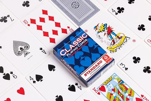 Cartamundi Classic Playing Cards 12 Pack – Standard Index Poker Decks (6 Red, 6 Blue)
