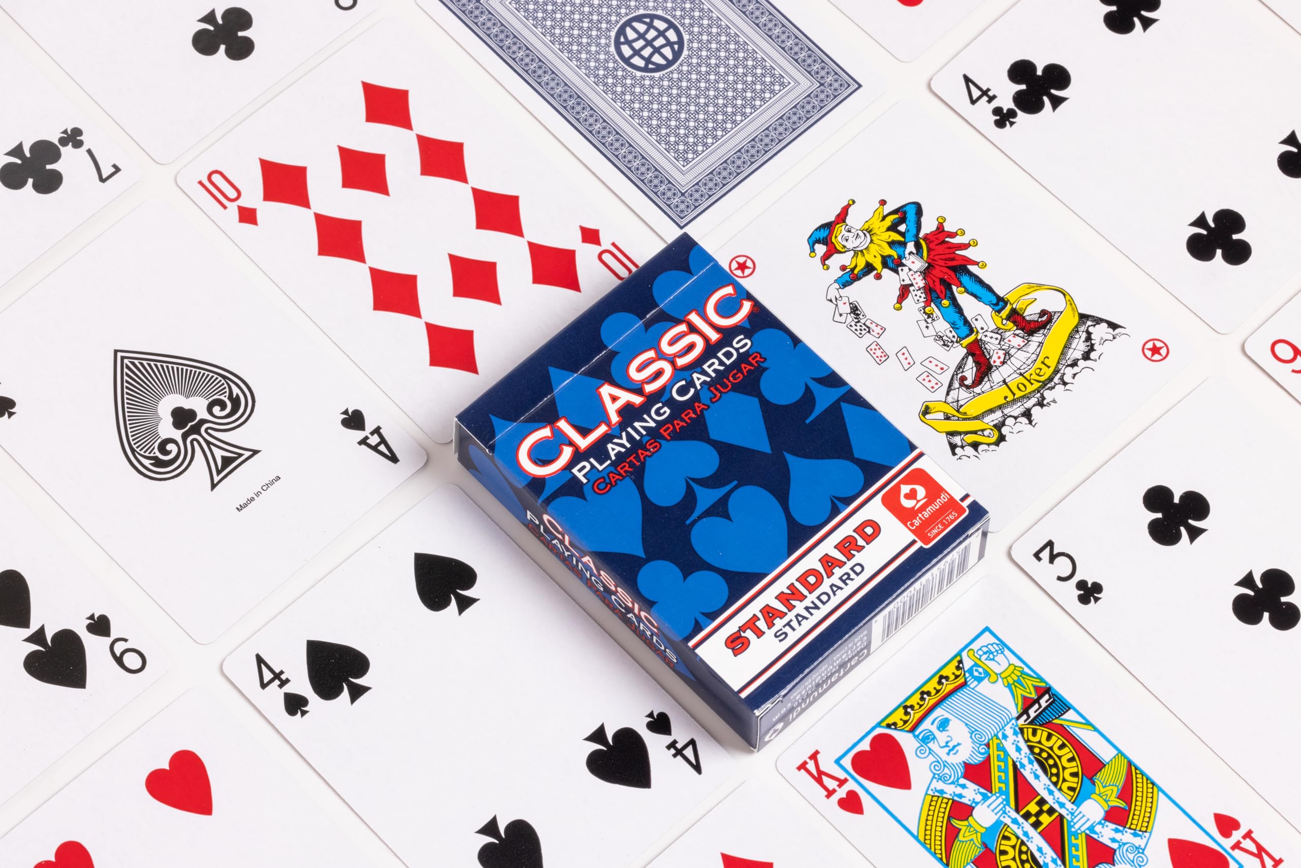 Cartamundi Classic Playing Cards 12 Pack – Standard Index Poker Decks (6 Red, 6 Blue)