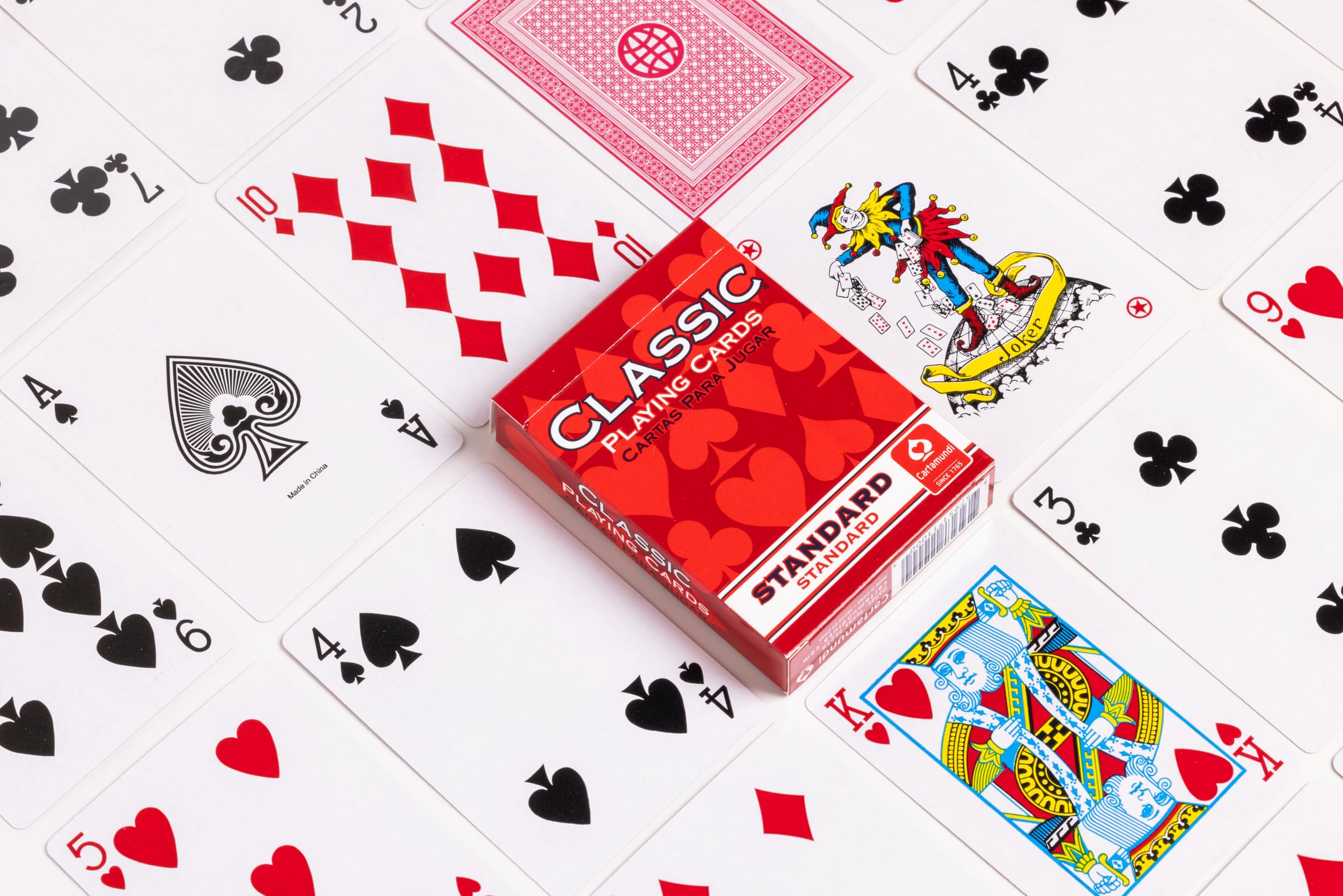 Cartamundi Classic Playing Cards 12 Pack – Standard Index Poker Decks (6 Red, 6 Blue)