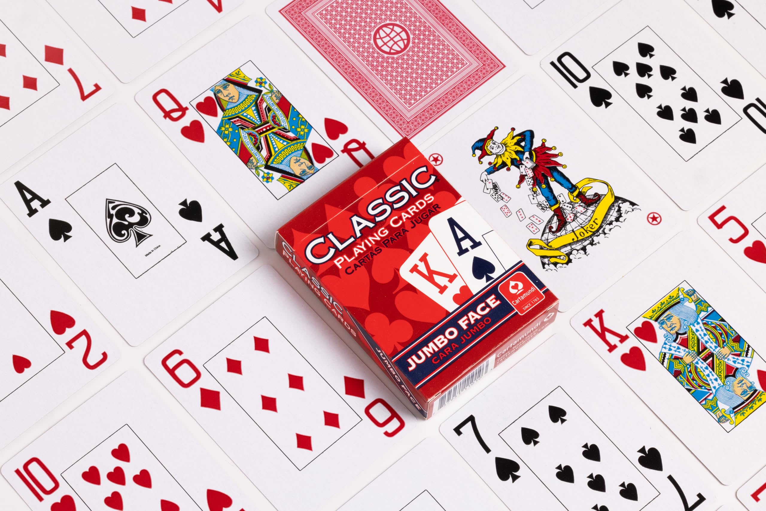 Cartamundi Jumbo Index Playing Cards 12 Pack – Red and Blue Casino Quality Bulk Decks