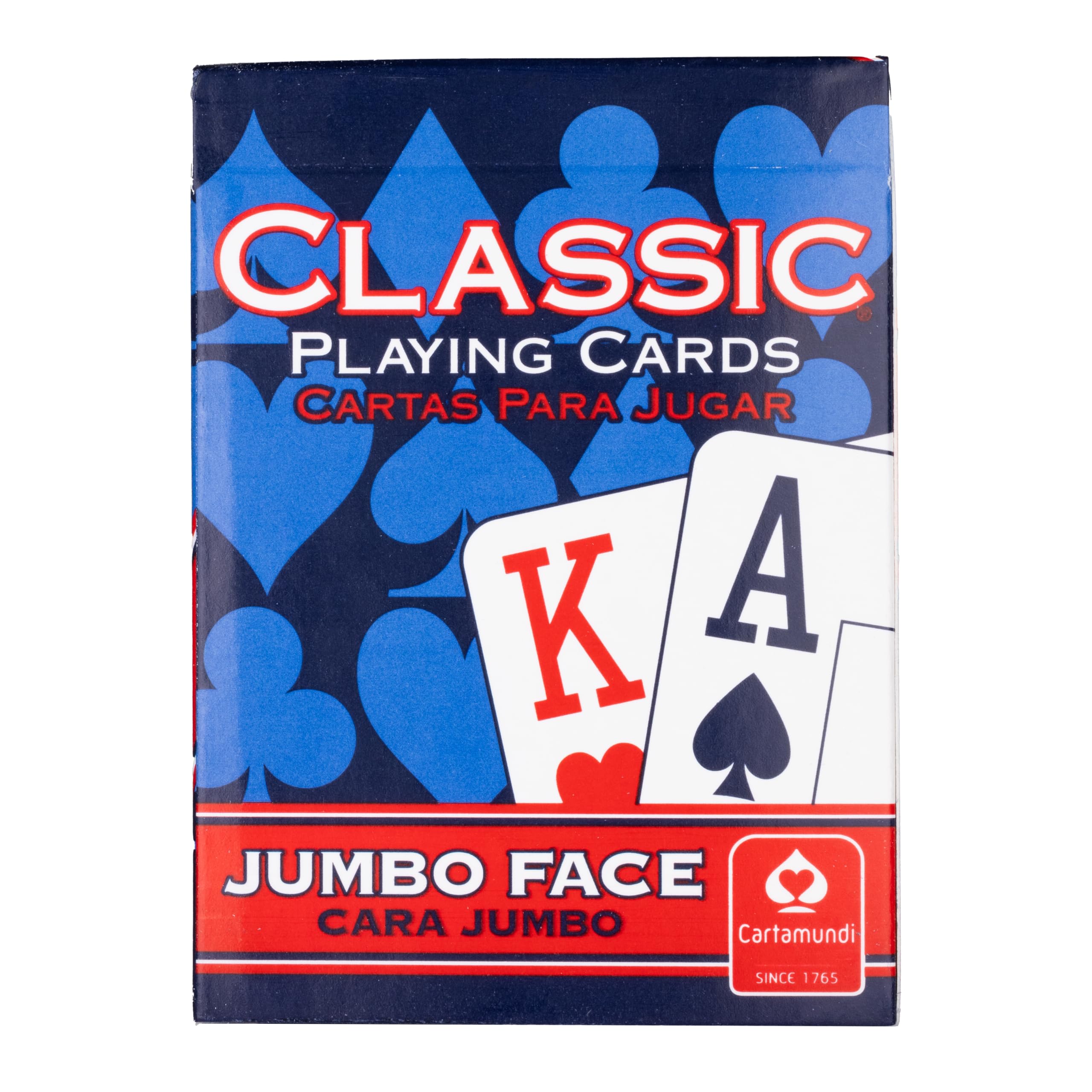 Cartamundi Jumbo Index Playing Cards 12 Pack – Red and Blue Casino Quality Bulk Decks
