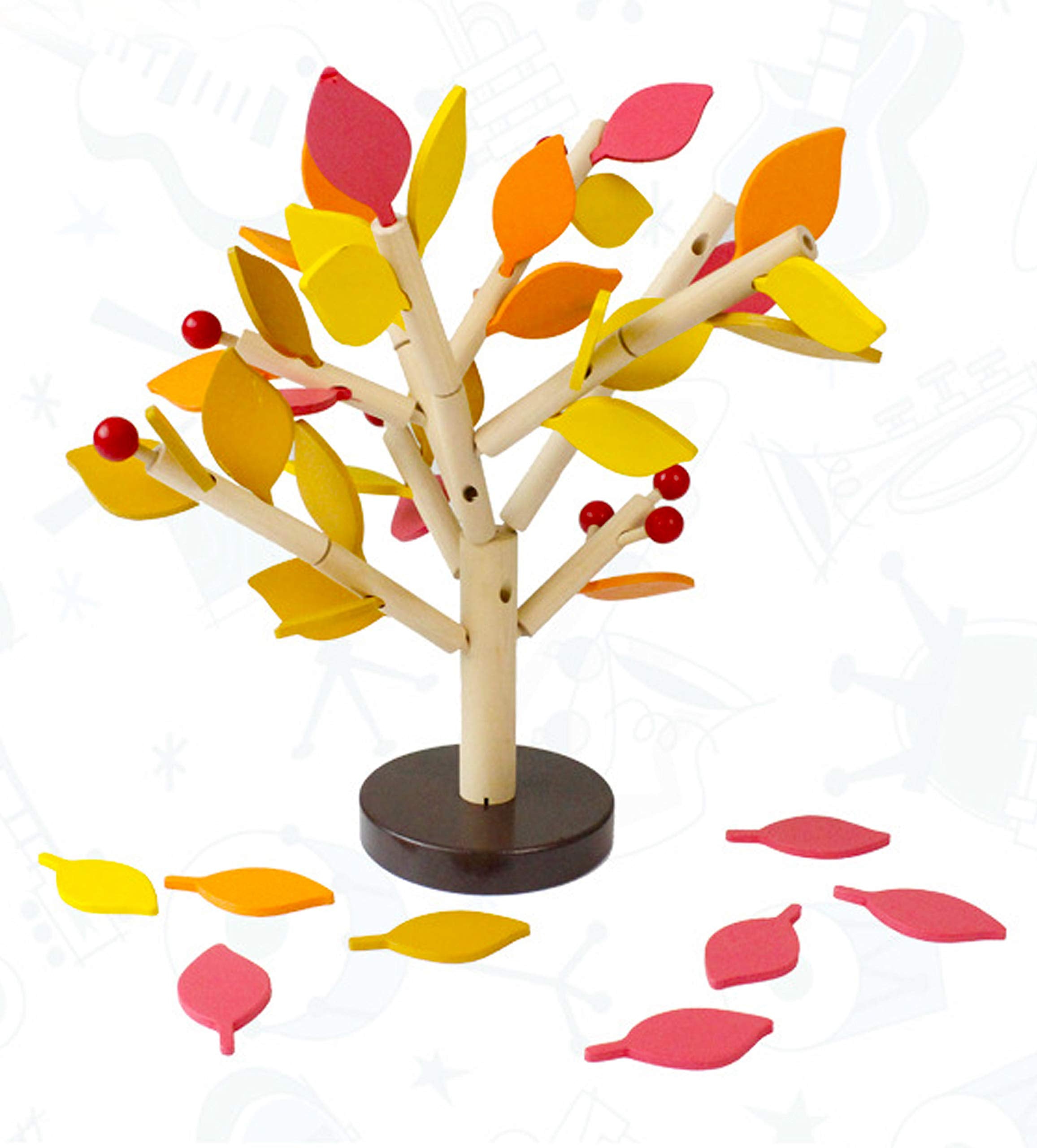 Carykon Wooden Tree Building Blocks - DIY Assembling Puzzle for Kids 3+ - Educational Toy & Home Decoration