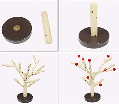 Carykon Wooden Tree Building Blocks - DIY Assembling Puzzle Toy for Ages 3+ (Green)