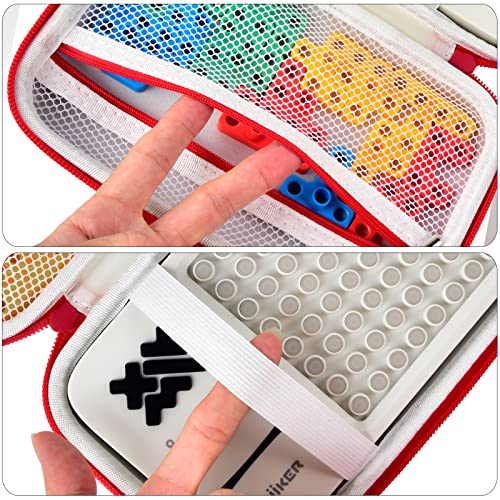 casmilee White Carrying Case for GiiKER Super Blocks and Super Slide Puzzle Games - Storage Organizer