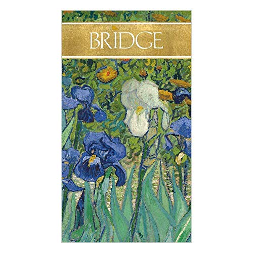 Caspari Bridge Score Pad - 40 Sheets - Van Gogh Irises