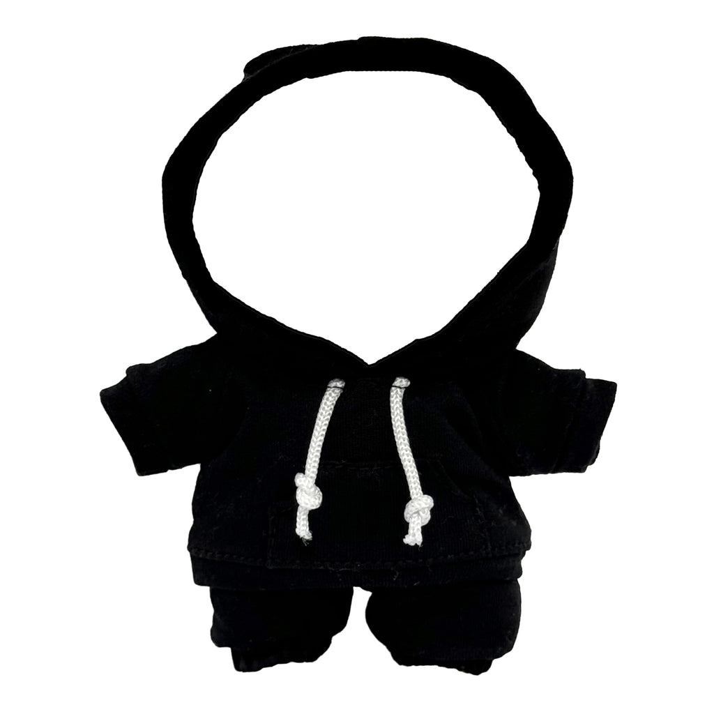 Casual Hoodie and Pants Outfit Set for 15/17cm LABUBU Doll – Black Set