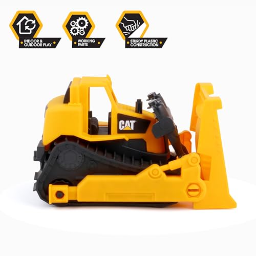 Cat Construction Fleet 10” Bulldozer – Working Blade, Free-Rolling Wheels, Ages 2+