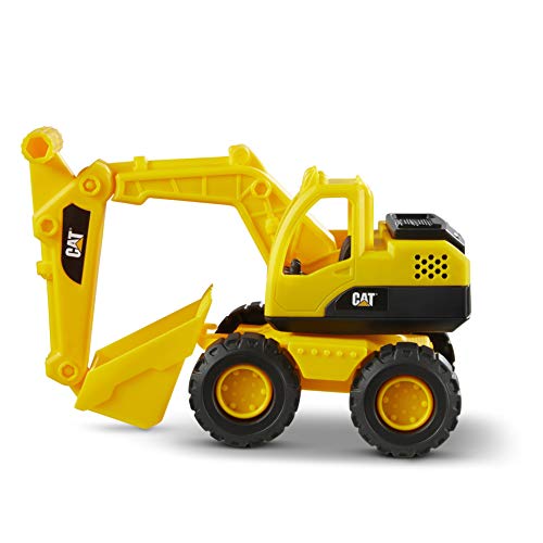 Cat Construction Fleet 10" Excavator Toy – Heavy-Duty Plastic, Working Boom & Free-Rolling Wheels for Toddlers Ages 2+