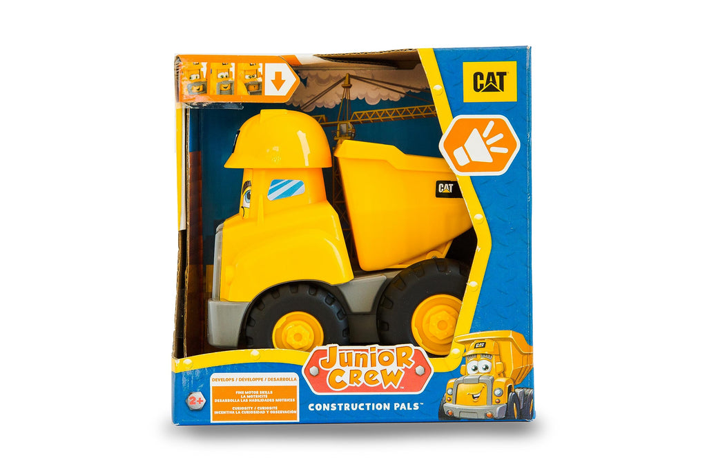 CAT Construction Pals Dump Truck – Interactive Preschool Toy with Animated Face and Kid-Vroom Sounds for Ages 2+