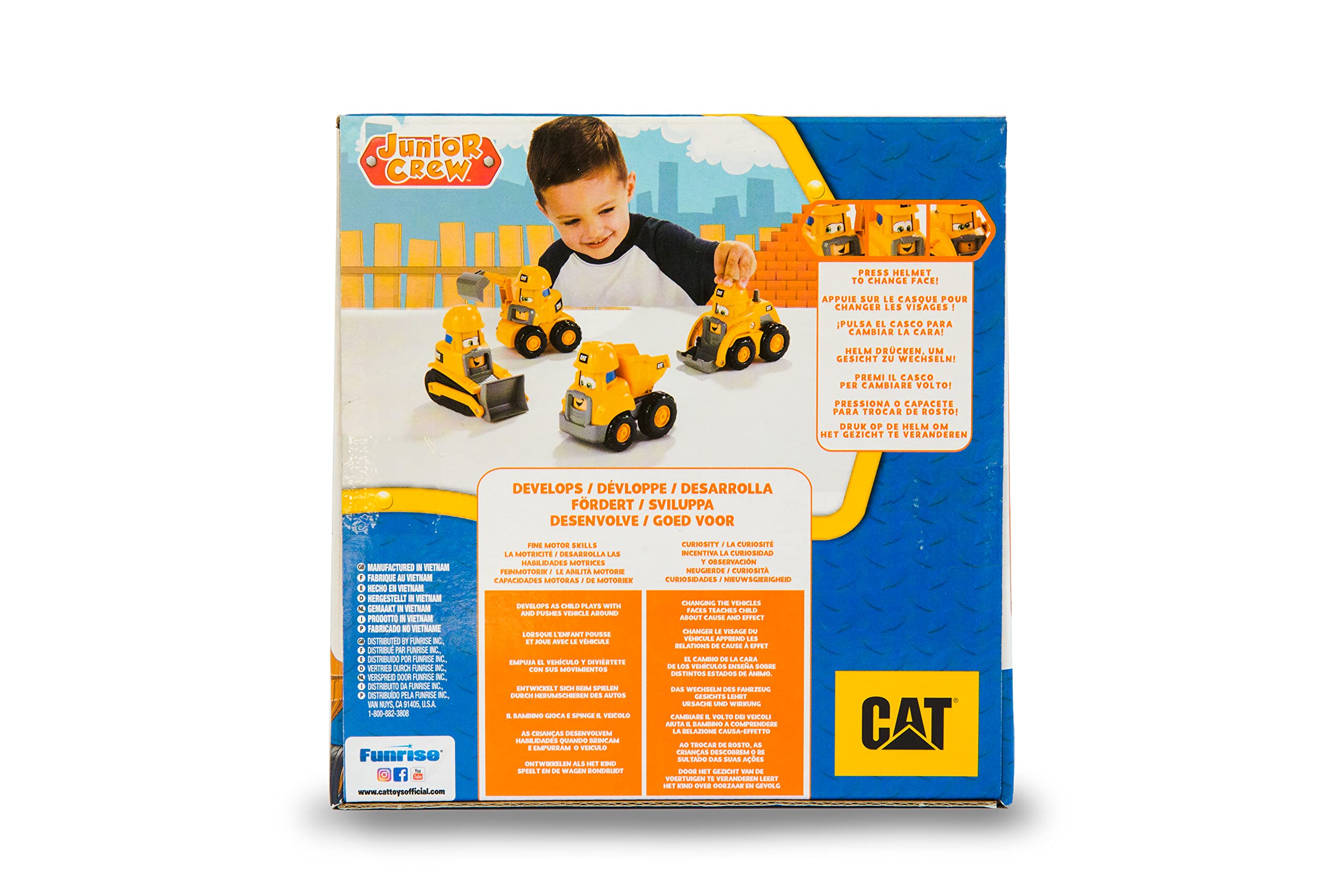 CAT Construction Pals Dump Truck – Interactive Preschool Toy with Animated Face and Kid-Vroom Sounds for Ages 2+