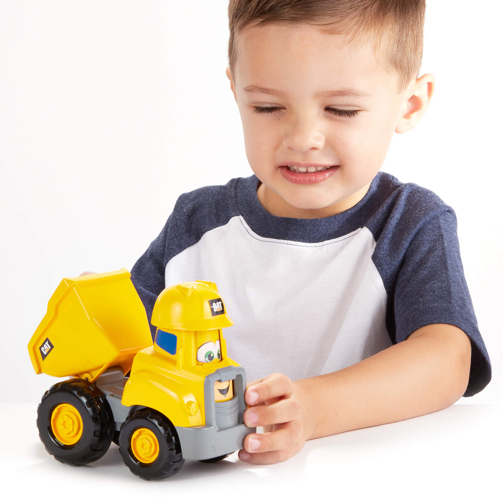 CAT Construction Pals Dump Truck – Interactive Preschool Toy with Animated Face and Kid-Vroom Sounds for Ages 2+
