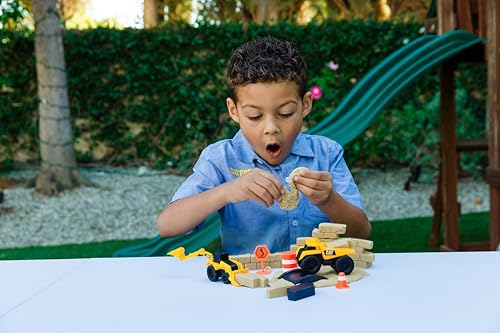 CAT Dig N' Build Dirt Playset with 10 oz Compound and 2 Vehicles for Kids Ages 3+