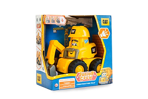 CAT Junior Crew Construction Pals Excavator Toy with Sounds and Animated Face for Ages 2+