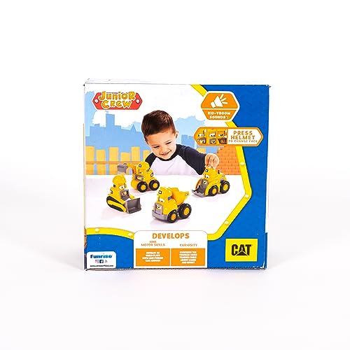 CAT Junior Crew Construction Pals Excavator Toy with Sounds and Animated Face for Ages 2+