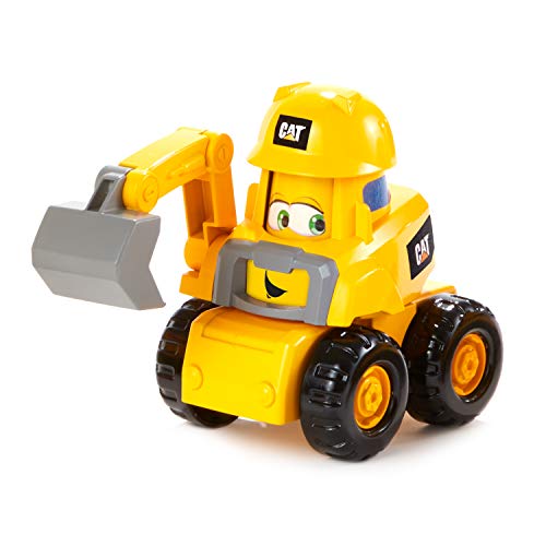 CAT Junior Crew Construction Pals Excavator Toy with Sounds and Animated Face for Ages 2+