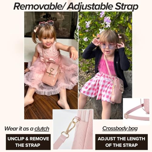 Cat Purse for Little Girls with Cat Sunglasses & Gift Box – Crossbody Bag for Kids (Pink)