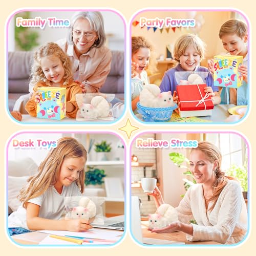 CatchCute Big Squeeze Cat Toy with Basket – Soft Squishy for Stress & Sensory Play