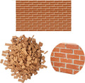 Cayway 420-Piece Mini Red Bricks for Dollhouse Diorama Landscaping Pottery Clay 11x6x2.5mm