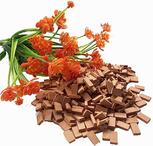 Cayway 420-Piece Mini Red Bricks for Dollhouse Diorama Landscaping Pottery Clay 11x6x2.5mm
