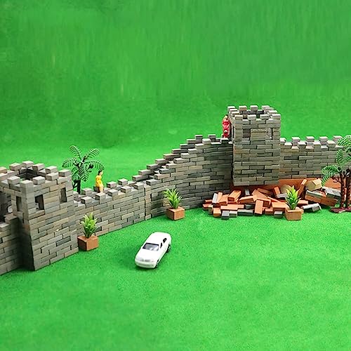 Cayway 420-Piece Mini Red Bricks for Dollhouse Diorama Landscaping Pottery Clay 11x6x2.5mm