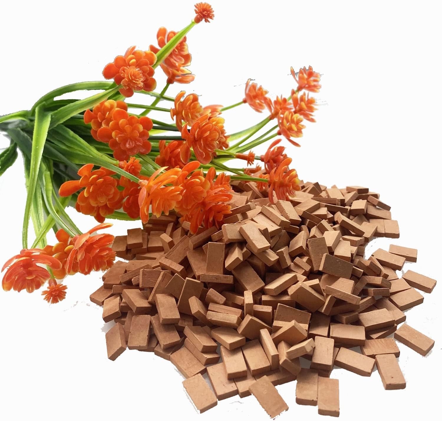 Cayway 420-Piece Mini Red Bricks for Dollhouse Diorama Landscaping Pottery Clay 11x6x2.5mm
