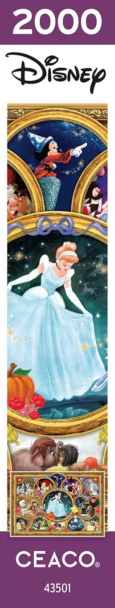 Ceaco Disney Classics 2000 Piece Jigsaw Puzzle – 38" x 26" Finished Size