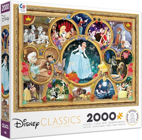 Ceaco Disney Classics 2000 Piece Jigsaw Puzzle – 38" x 26" Finished Size