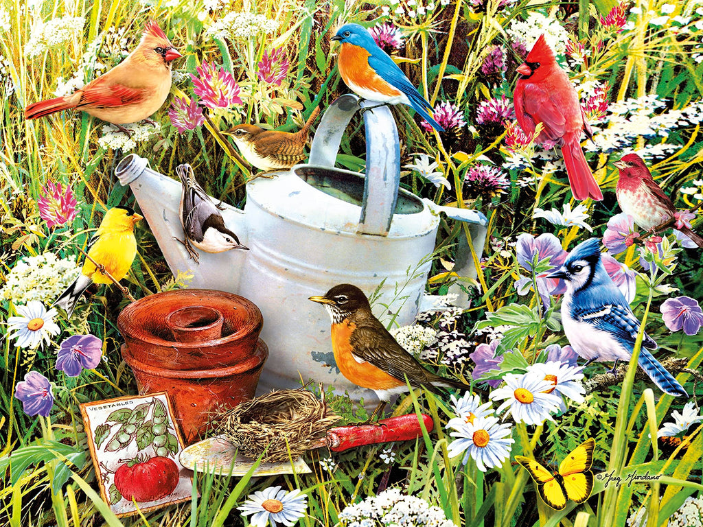 Ceaco Garden Birds 500 Piece Puzzle – 24x18 Inches, Includes Full-Color Poster