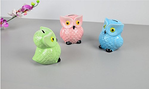 Ceramic Owl Piggy Bank – Personalized Money Saving Bank for Kids, Girls, Nursery Gift Decor