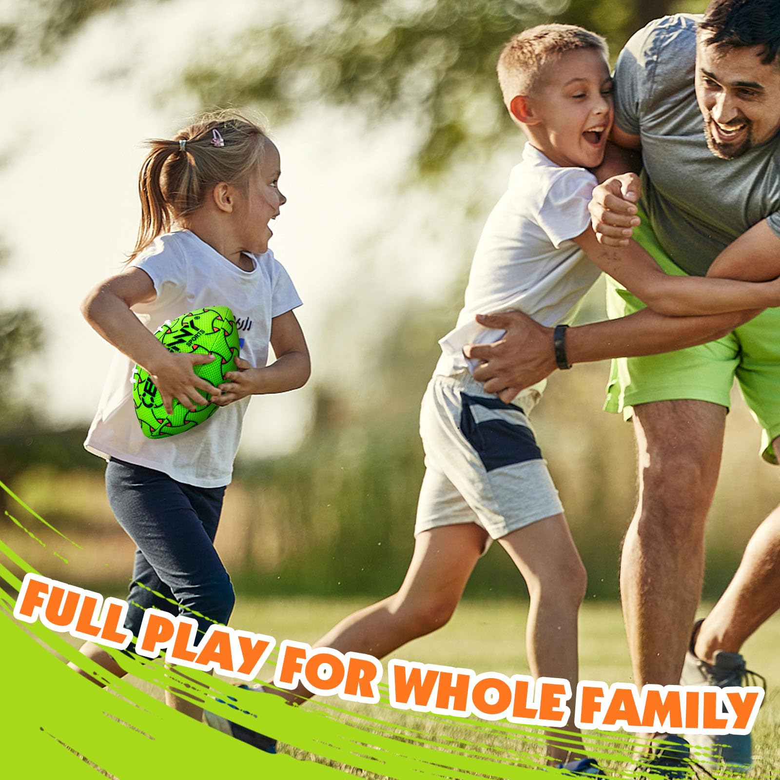 CERBONNY Waterproof Football for Kids Ages 3-12 – All-Weather Youth Training Football for Beach, Backyard, and Grass
