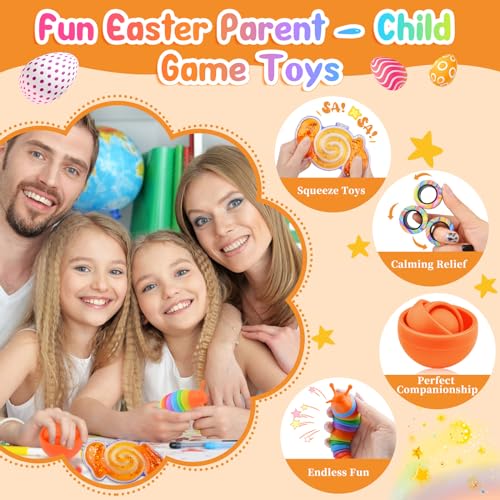 Cevioce 5-Piece Fidget Toy Pack for Stress Relief – Gyro, Slug, Magnetic Rings, Sensory Tube & Squishy Ball