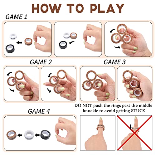 Cevioce 9-Piece Magnetic Ring Fidget Toy Set – Stress Relief Fidget Rings for ADHD, Anxiety, Focus – Gifts for Kids & Adults