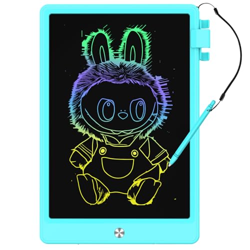 CHAFEGY 10.5 Inch LCD Writing Tablet for Kids - Colorful Doodle Board, Erasable Drawing Pad, Gift for Ages 3-8 (Blue)