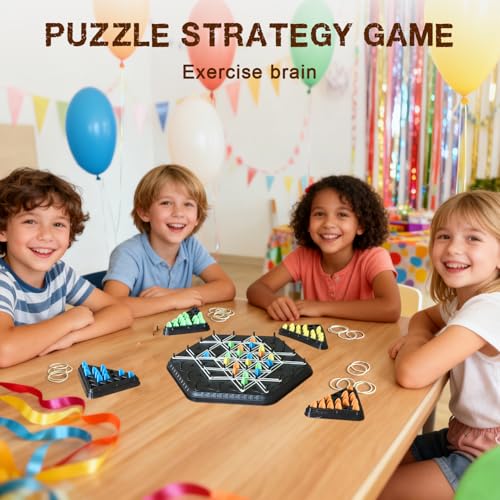 Chain Triangle Chess Game – Triggle Board Game for Family Game Night (Medium) – 2-4 Players