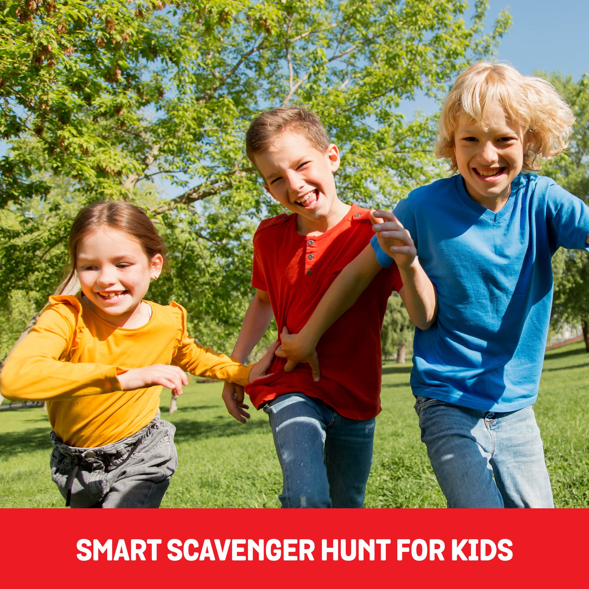 Chalk & Chuckles Smart Sticks Scavenger Hunt Game – 50 Sticks, 100 Prompts, Indoor & Outdoor Fun for Ages 4-12