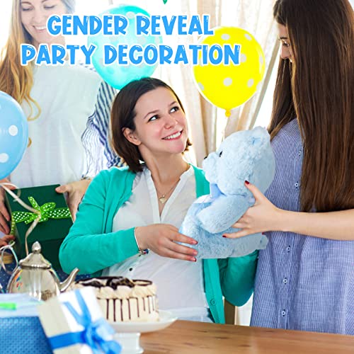 Chalyna 10 Inch Stuffed Bear Plush Toy - Soft Blue Teddy for Baby Shower & Birthday Gifts
