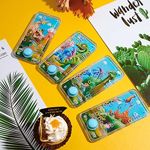 Chalyna 4-Pack Handheld Water Games - Retro Ring Toss Toys for Travel, Party Favors, Stress Relief (Animal Style)