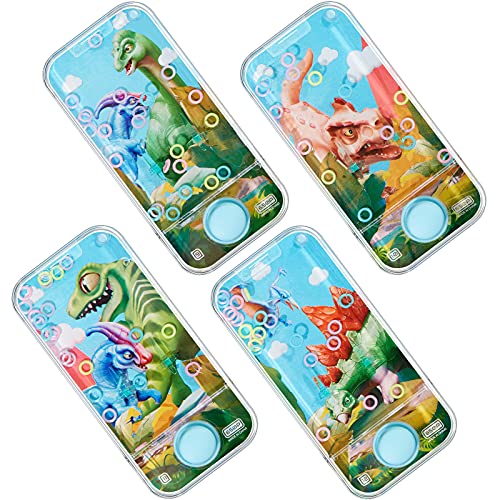 Chalyna 4-Pack Handheld Water Games - Retro Ring Toss Toys for Travel, Party Favors, Stress Relief (Animal Style)