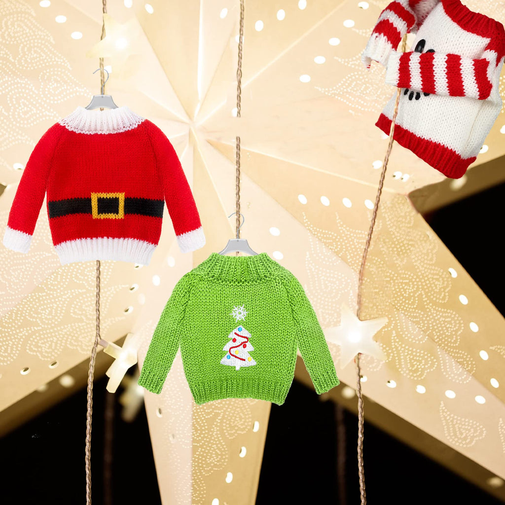 Chalyna 6-Piece Christmas Doll Sweater Set – Handmade Fabric Outfits for 11-12 Inch Dolls