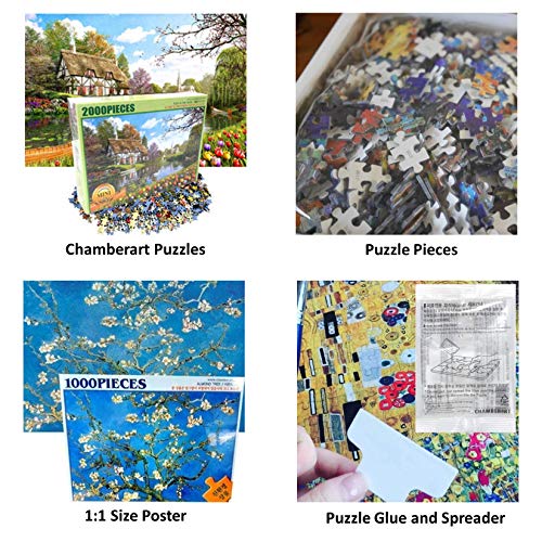 CHAMBERART 1000 Piece Jigsaw Puzzle – The Tower of Babel, 29x20 Inches, Eco-Friendly, Includes Poster and Glue