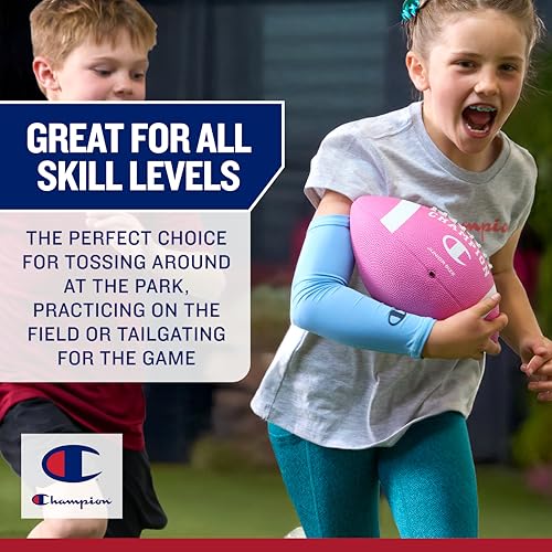 Champion Blitz All-Weather Rubber Football – Includes Pump, Multiple Sizes for Youth & Adults