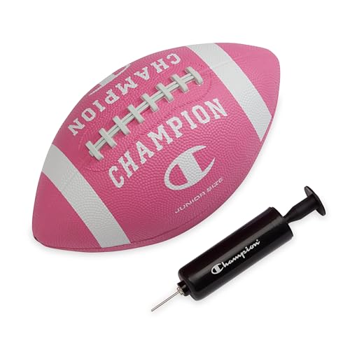 Champion Blitz Rubber Football – All-Weather with Pump, Multiple Sizes (Pee Wee to Official)
