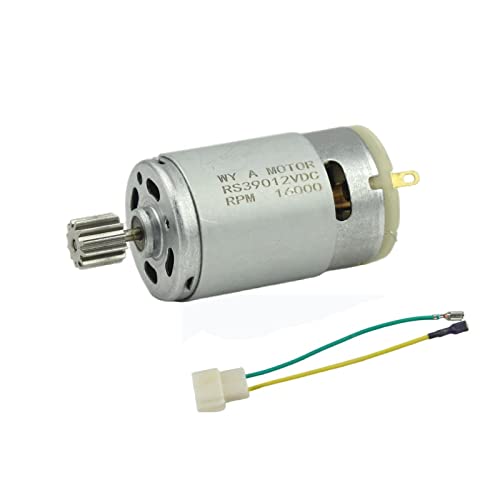 CHANCS RS390 12V 16000RPM 12-Tooth Gear Motor for Children's Electric Cars - Replacement for RS-380
