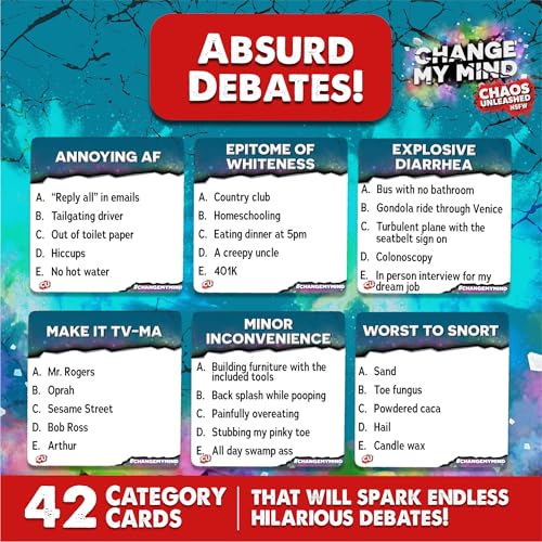Change My Mind: Chaos Unleashed – NSFW Edition – Adult Party Card Game | 42 Cards, Ages 17+