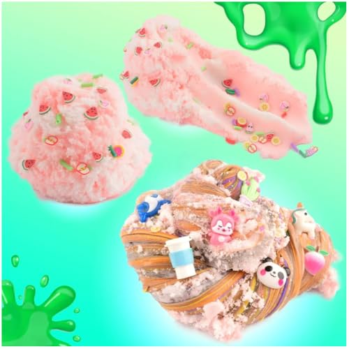 Chaoduodan 8 Pack Slime Set: 3 Butter, 3 Clear, 2 Cloud Slimes for Kids Party Favors and Stress Relief
