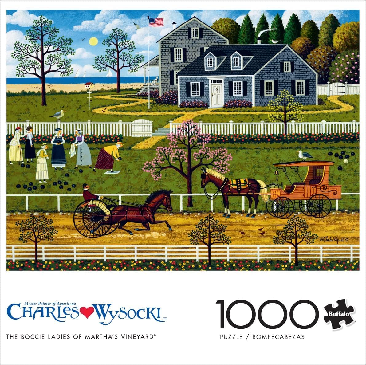 Charles Wysocki 'The Boccie Ladies of Martha's Vineyard' 1000-Piece Jigsaw Puzzle by Buffalo Games