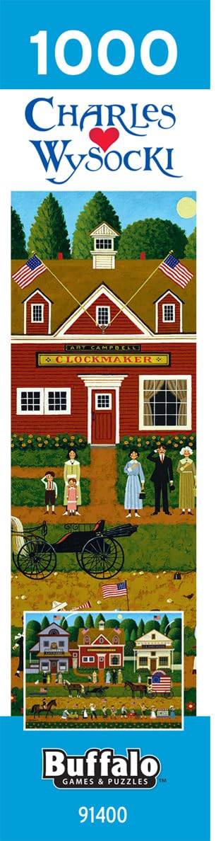 Charles Wysocki Young Patriots 1000-Piece Jigsaw Puzzle - Buffalo Games, 26.75x19.75 in, Poster Included, Recycled Board
