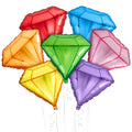 Charnoel 7-Pack Chaos Gem Balloons – 23-Inch Foil Party Decorations in 7 Colors