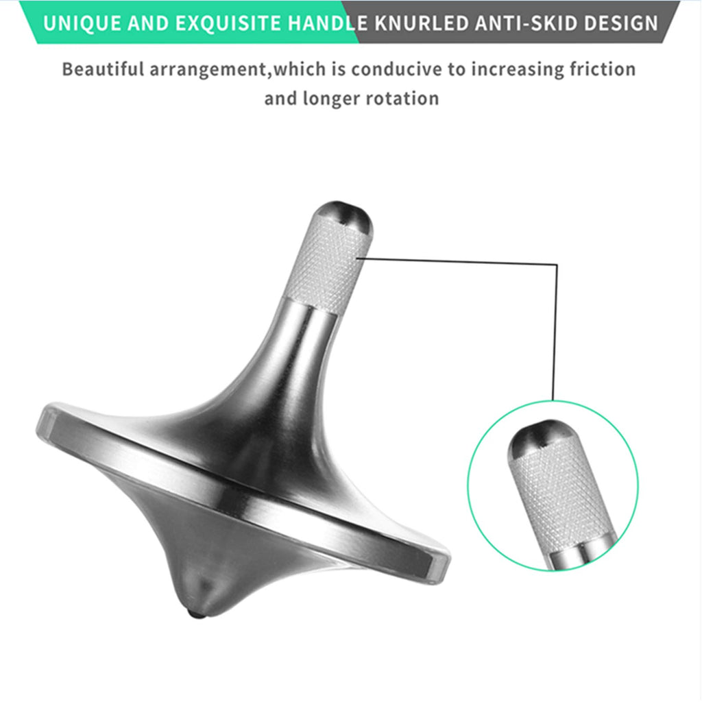CHEETOP Stainless Steel Spinning Top – 24mm Small, Spins Over 6 Minutes, Precision CNC Crafted